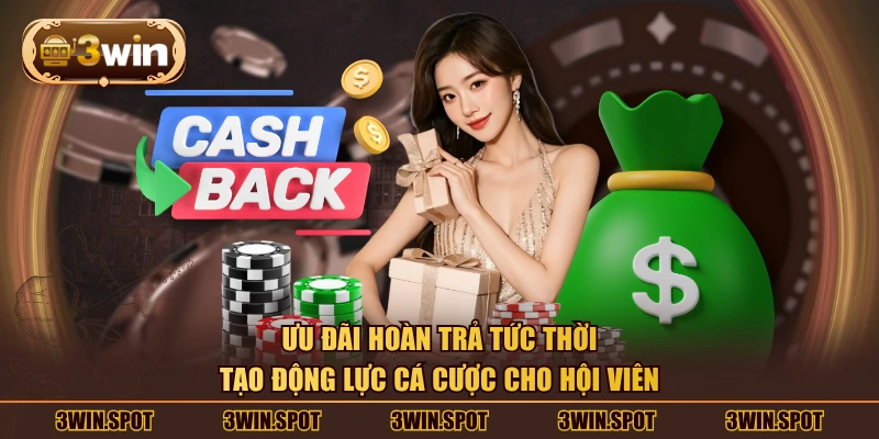 Ưu đãi hoàn trả tức thời tạo động lực cá cược cho hội viên